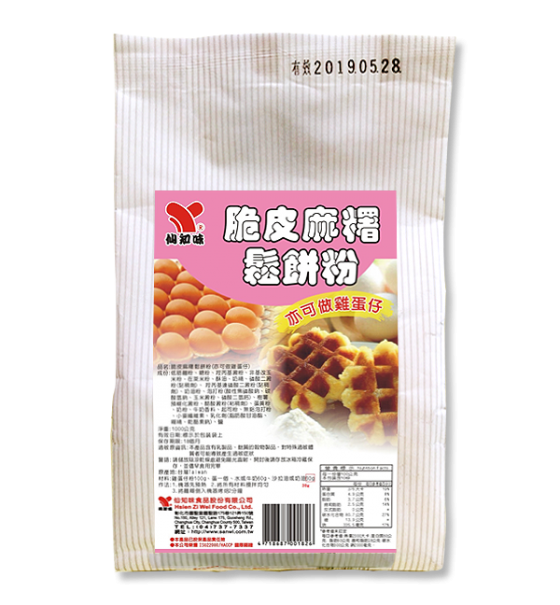 脆皮麻糬鬆餅粉500g包裝